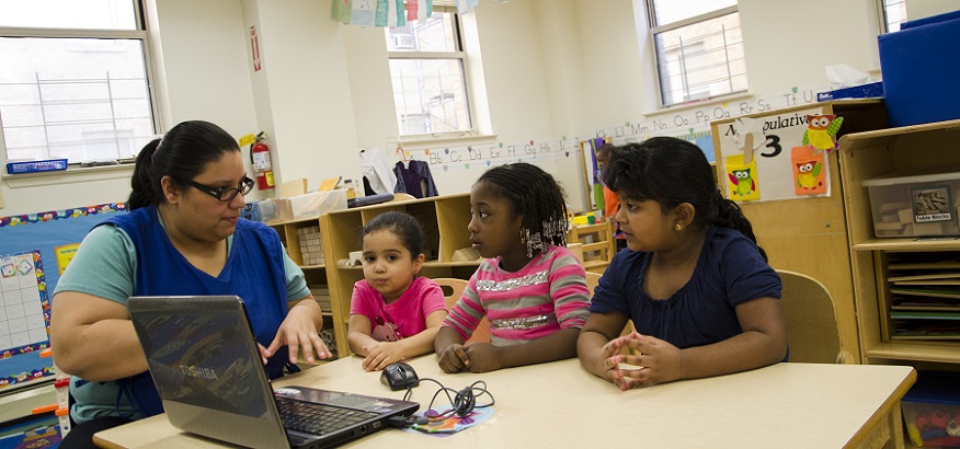 Children learning at WHEDco's Early Childhood Discovery Center.